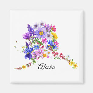 Aimant Fleur sauvage d'Alaska