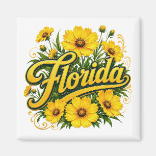 Aimant Fleur sauvage jaune de Floride Coreopsis