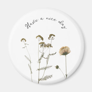 Aimant Fleurs adorables avec texte personnalisable