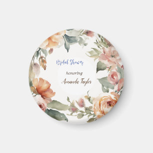 Aimant Fleurs Aquarelle Mariage Minimaliste