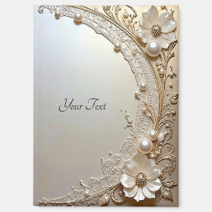 Aimant Fleurs Blanches Modernes Perles