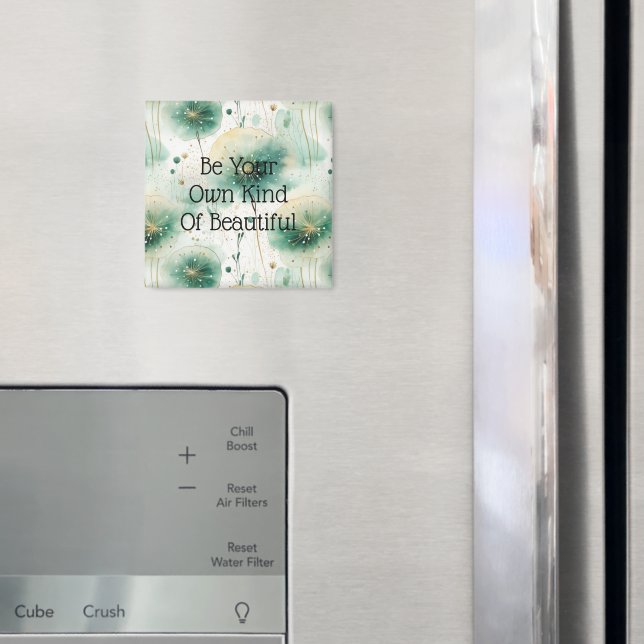 Aimant Fleurs blanches vertes (In situ (réfrigérateur))