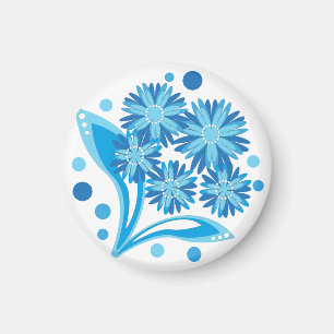Aimant Fleurs bleues d'origine