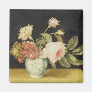 Aimant Fleurs dans un pot de Delft (huile sur le panneau)