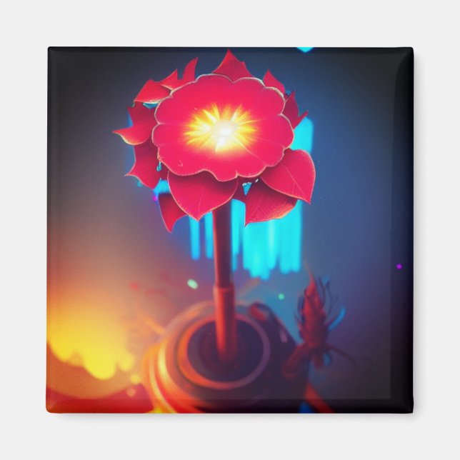 Aimant Fleurs d'art (Devant)