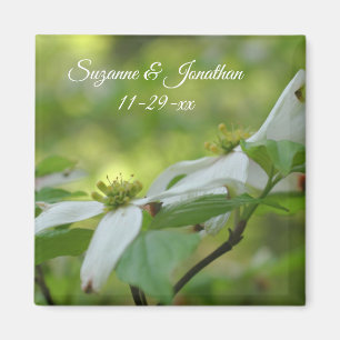 Aimant Fleurs de bois de chien Mariage personnalisé
