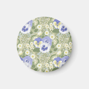 Aimant Fleurs de jardin printanier sur sauge