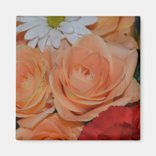 Aimant Fleurs de marguerites roses Paix Foi Sourire Amour