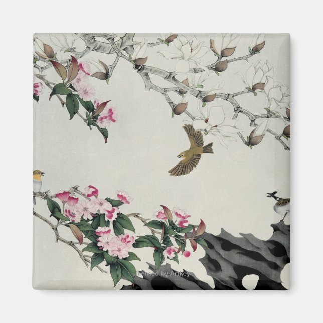 Aimant Fleurs de printemps (Devant)