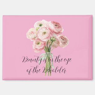 Aimant Fleurs de Ranunculus roses