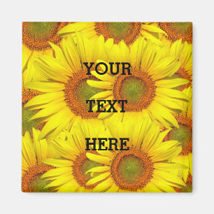 Aimant Fleurs de soleil Rustique Floral été Mariage Jaune