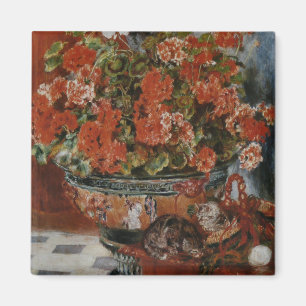 Aimant Fleurs et chats (Fleurs et conversations) Renoir
