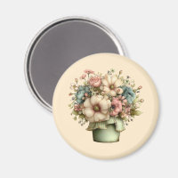 Fleurs Fantaisistes dans un Pot de Fleurs Mignon
