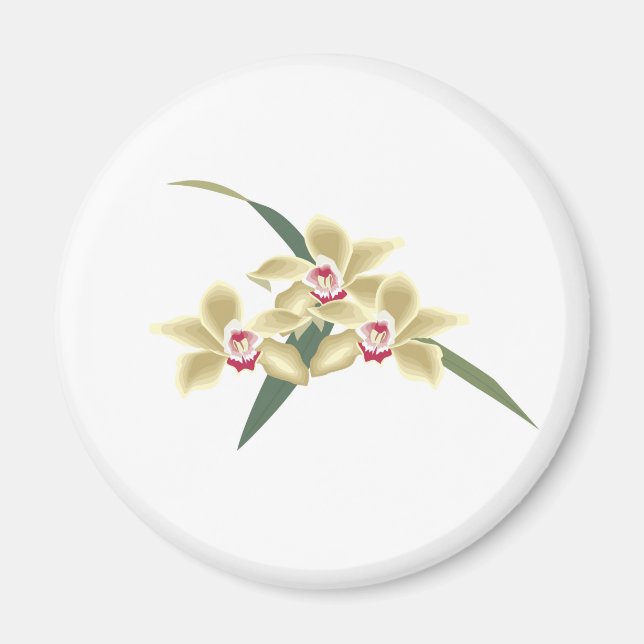 Aimant Fleurs fleuries de feuille (Devant)