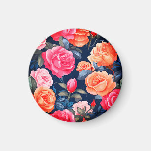 Aimant Fleurs florales roses Motif-80037