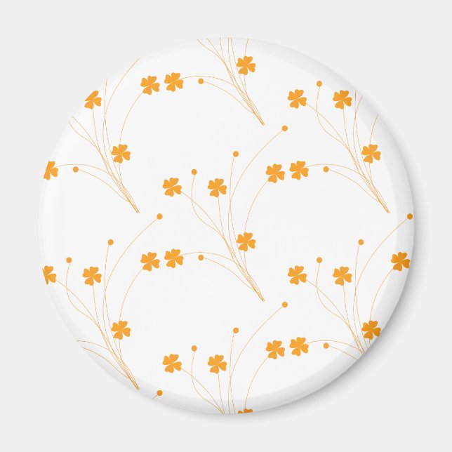 Aimant Fleurs Jaunes D'Or, Petite Compagnie Florale De Du (Devant)