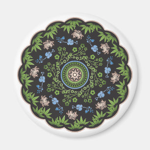 Aimant Fleurs Mah Jongg/aimant à un point