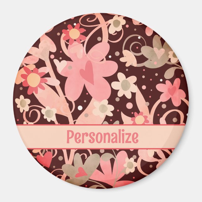 Aimant Fleurs tendance Personnalisées Inspiritisme modern (Devant)