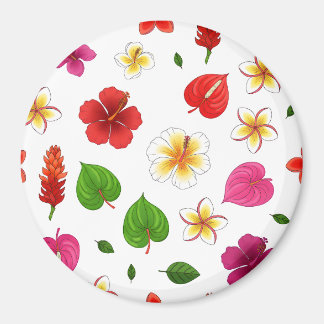 Aimant Fleurs tropicales hawaïennes