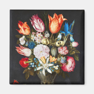 Aimant Fleurs vintages en verre par Ambrosius Bosschaer