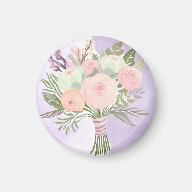Aimant Fleurs violettes (Devant)