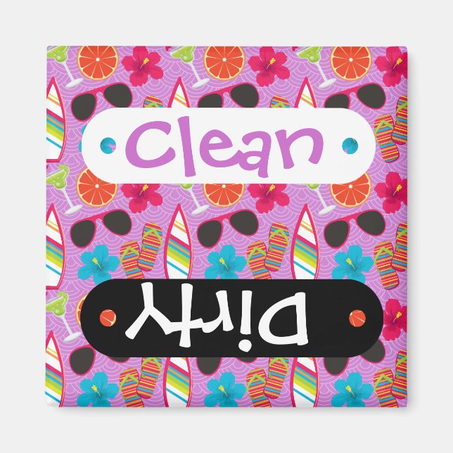 Aimant Flip Flops de Beach Lunettes de soleil Beball viol (Devant)