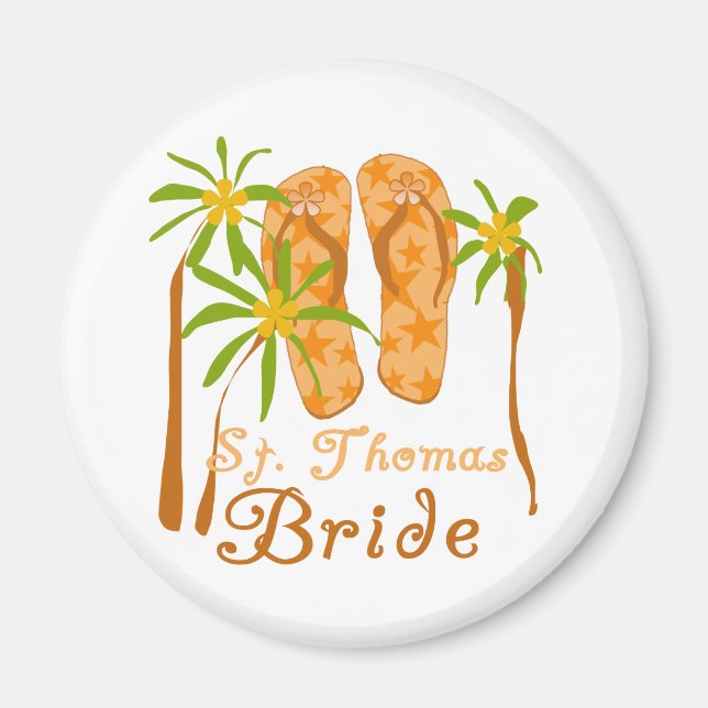 Aimant Flip Flops St. Thomas Bride (Devant)