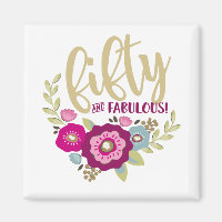 Floral Cinquante Fabuleux 50e anniversaire Pink Go