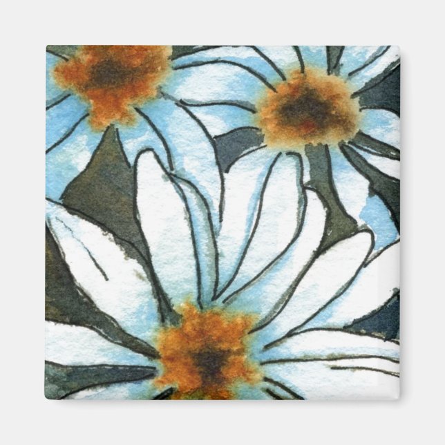 Aimant floral "Daisy #1" (Devant)
