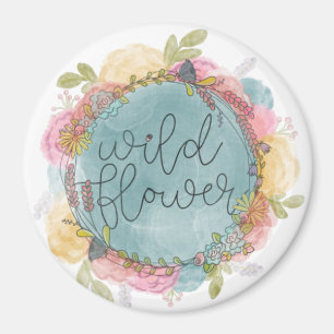 Aimant Floral de couronne fleur sauvage