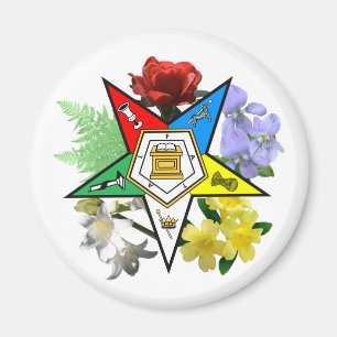 Aimant floral d'emblème d'OES