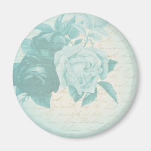 Aimant floral élégant et féminin aux roses vintage