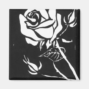 Aimant floral "Rose Alba"