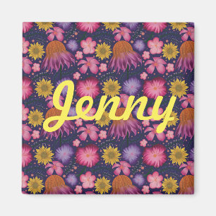 Aimant Floral violet fleur sauvage Personnalisé