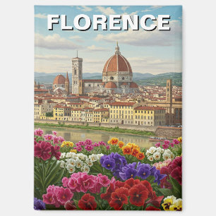 Aimant Florence Italie Fleurs Voyage