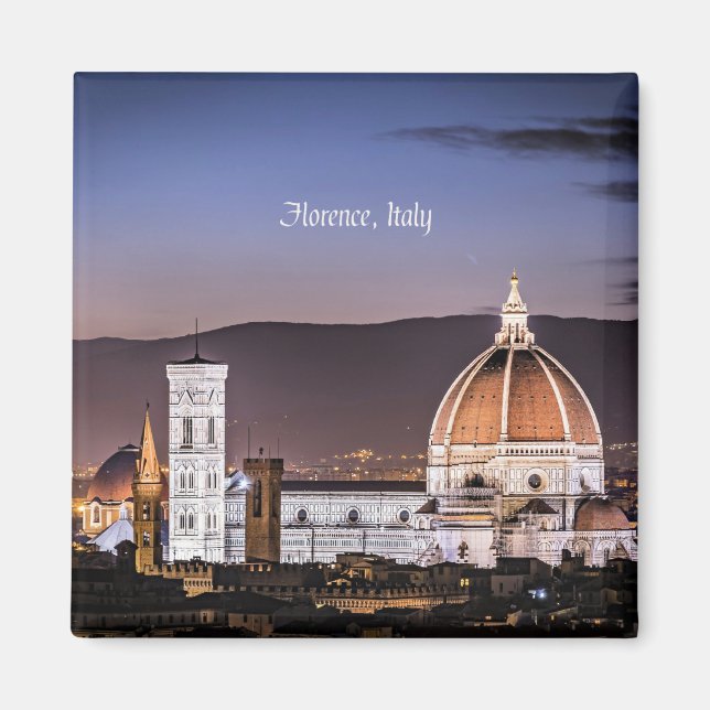 Aimant Florence, Italie, photo du paysage urbain (Devant)