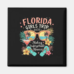 Aimant Florida Girls Trip 2025 Beach Vibes Vacatio famill