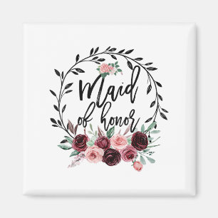 Aimant Flower Maid Of Honor Douche Mariage Bachelorette P