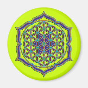 Aimant Flower Of Life / Blume des Lebens - Lotus Contour