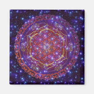 Aimant FLOWER OF LIFE/Blume des Lebens Ornament I Square