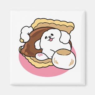 Aimant Fluffier Tha’more - Chien mignon et Pun de dessert