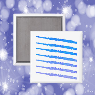 Aimant Flute Motif bleu Ombre