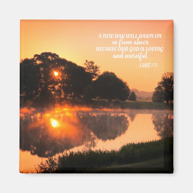 Aimant Foi Inspirante Sunrise Bible Verse (Devant)