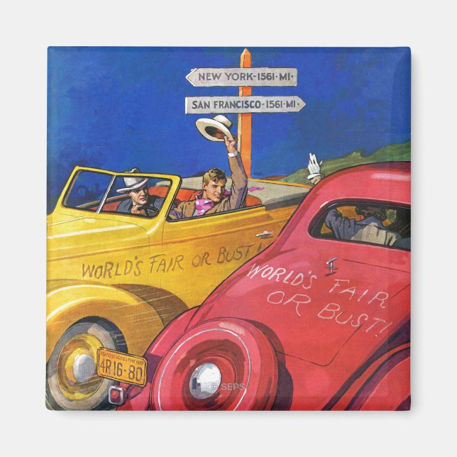 Aimant Foire mondiale ou buste (Devant)