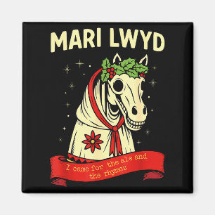 Aimant Folklore drôle rétro de cheval de squelette Mari L