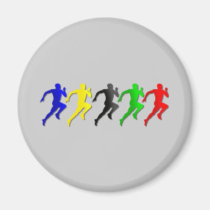 Aimant fonctionnement de coureurs de 100m 200m 400m 800m