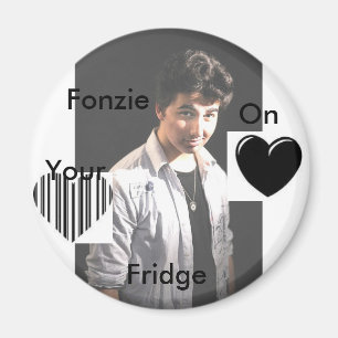 Aimant FONZIE2, coeur, ggg, Fonzie, On, Ton, Réfrigérateu