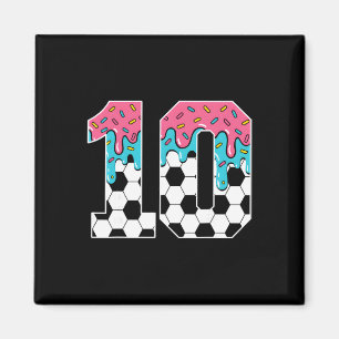 Aimant Football 10 ans glace goutte jeunesse 10e annivers