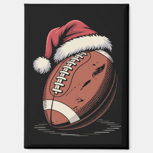 Aimant Football américain Santa Hat Sports Noël