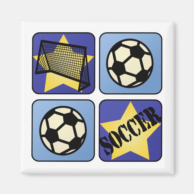 Aimant Football bleu (Devant)